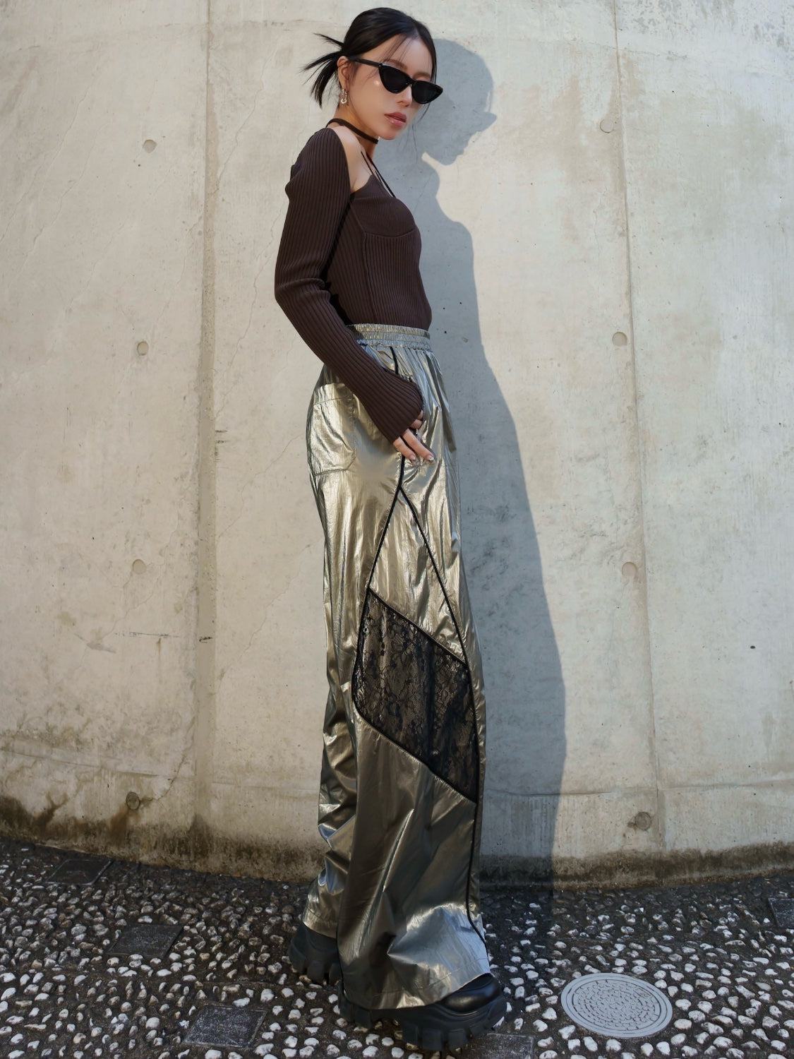 ストラップ ネック KNIT トップス