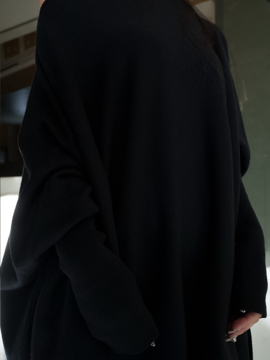 ジャージー KNIT ポンチョ Set-up