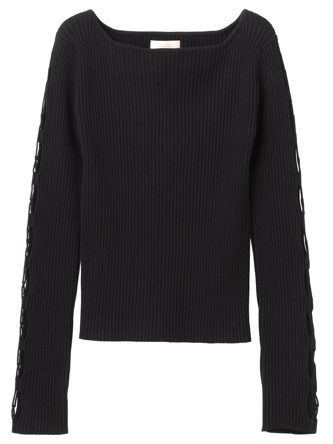 デザインカット スリーブ ボートネック KNIT