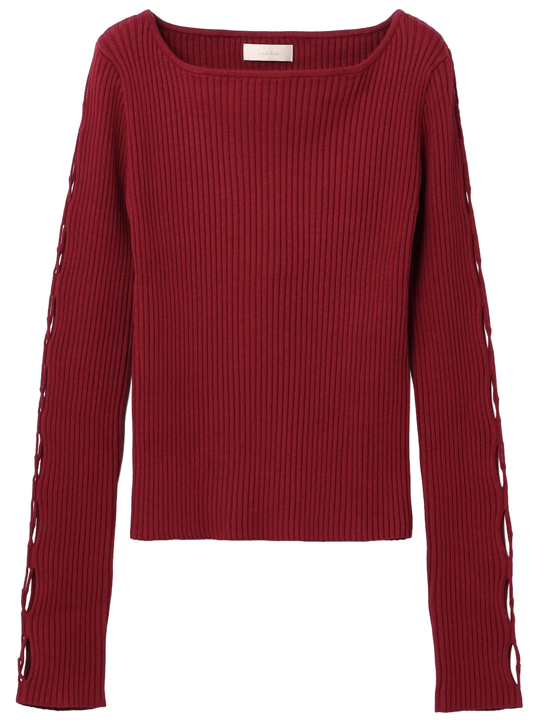 デザインカット スリーブ ボートネック KNIT