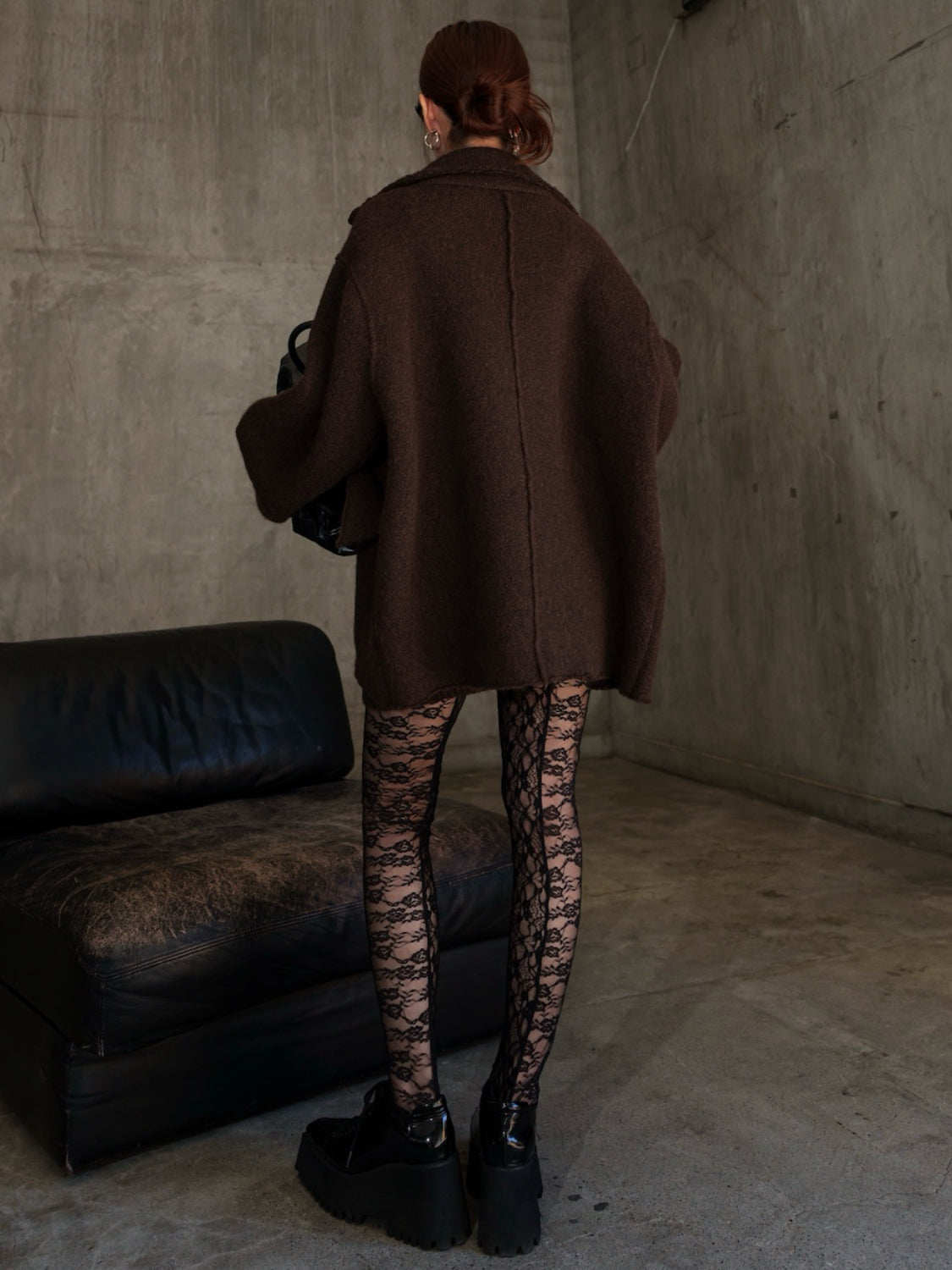 メルトンライク KNIT オーバーコート