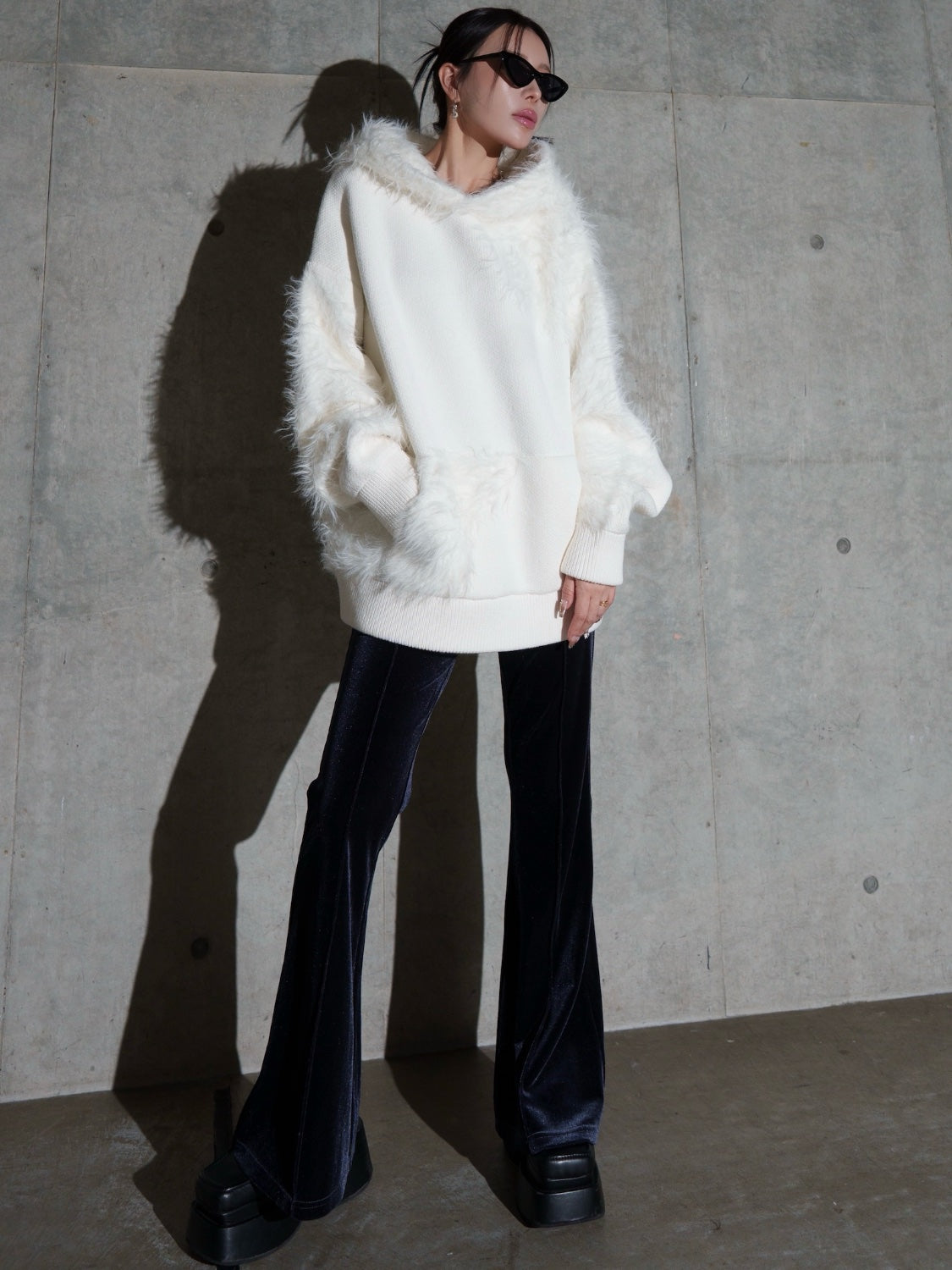 MODEL：159cm<br>COLOR：ホワイト