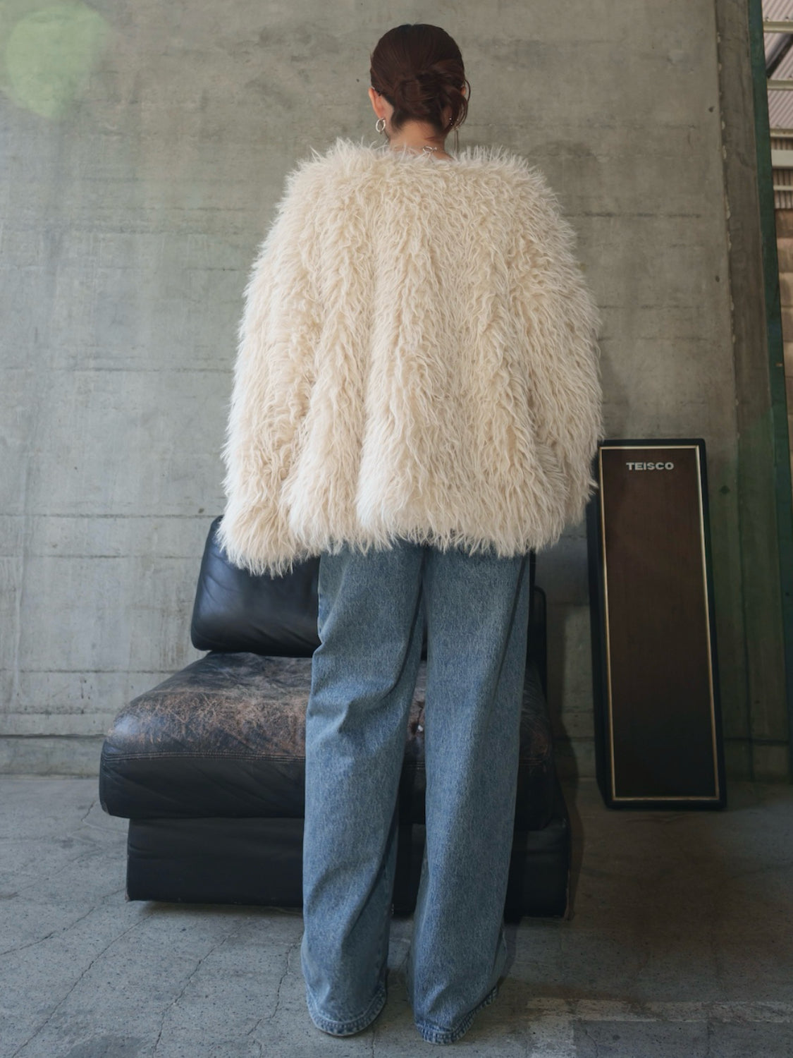 ノーカラー チベット Fur コート