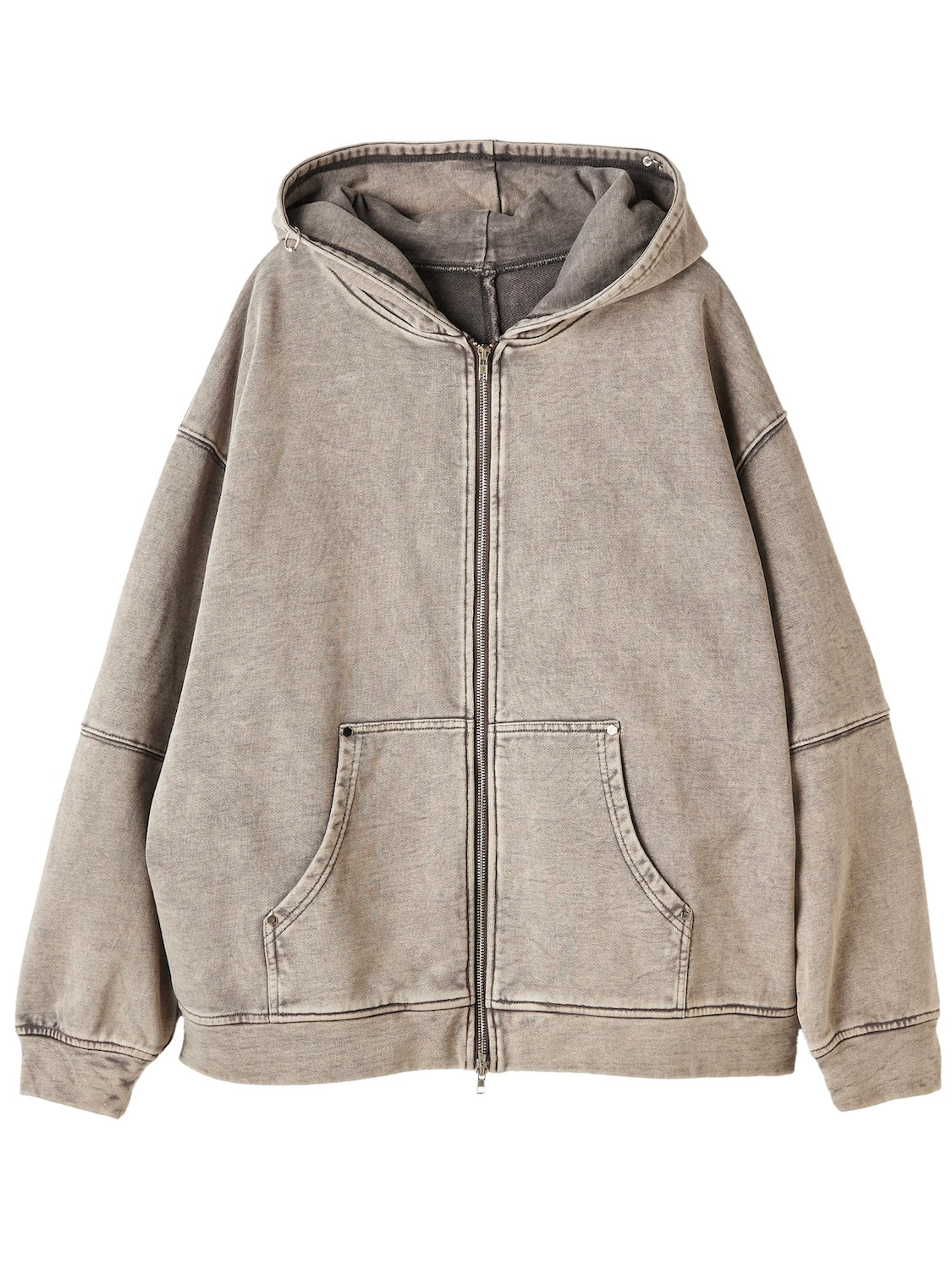 [UNISEX] ピグメント ピアス ZIP フーディー