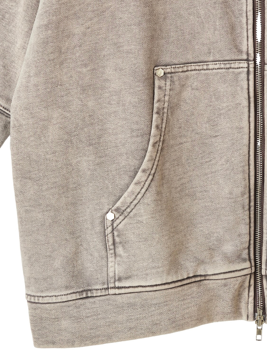 [UNISEX] ピグメント ピアス ZIP フーディー