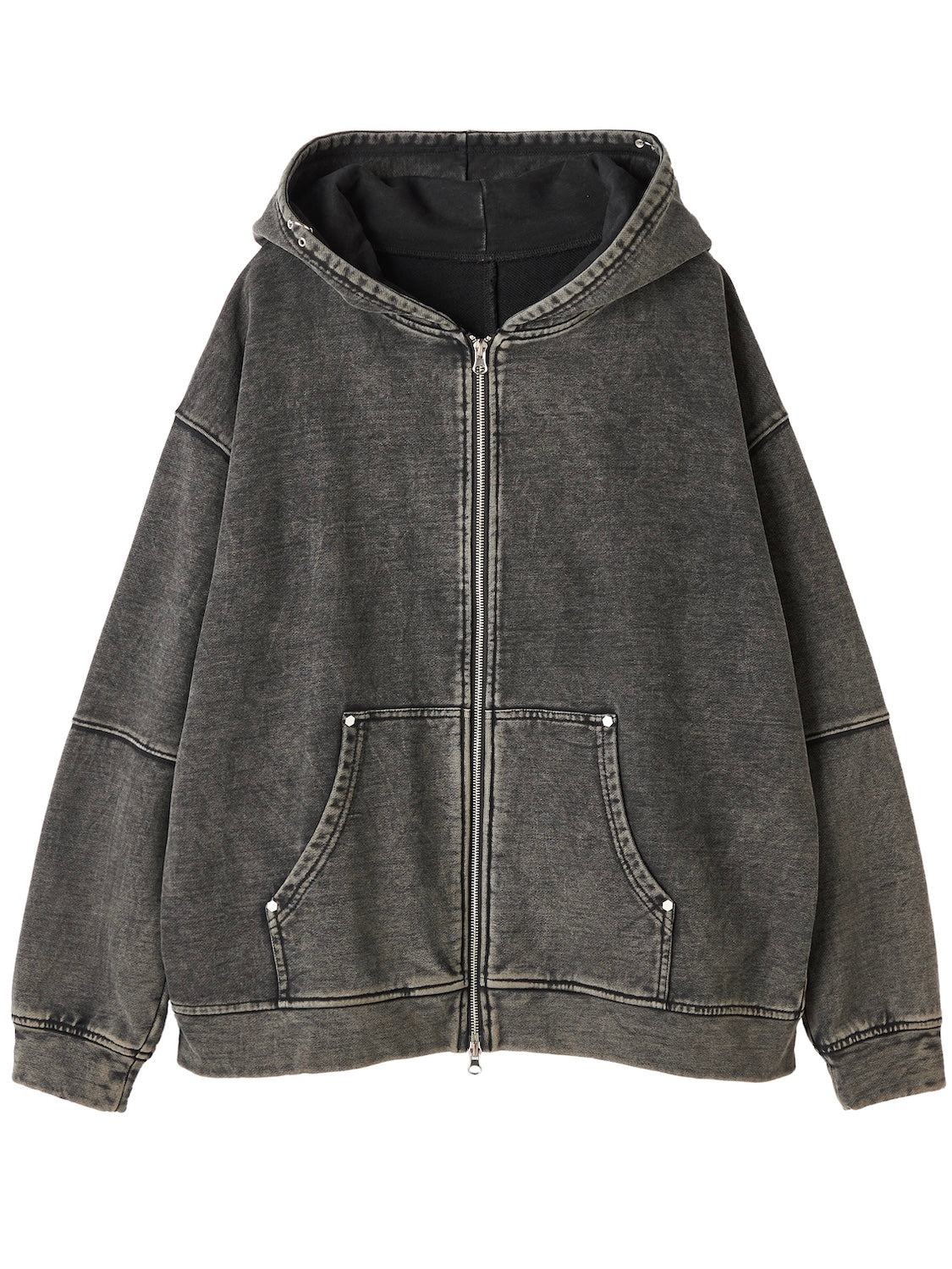 UNISEX] ピグメント ピアス ZIP フーディー