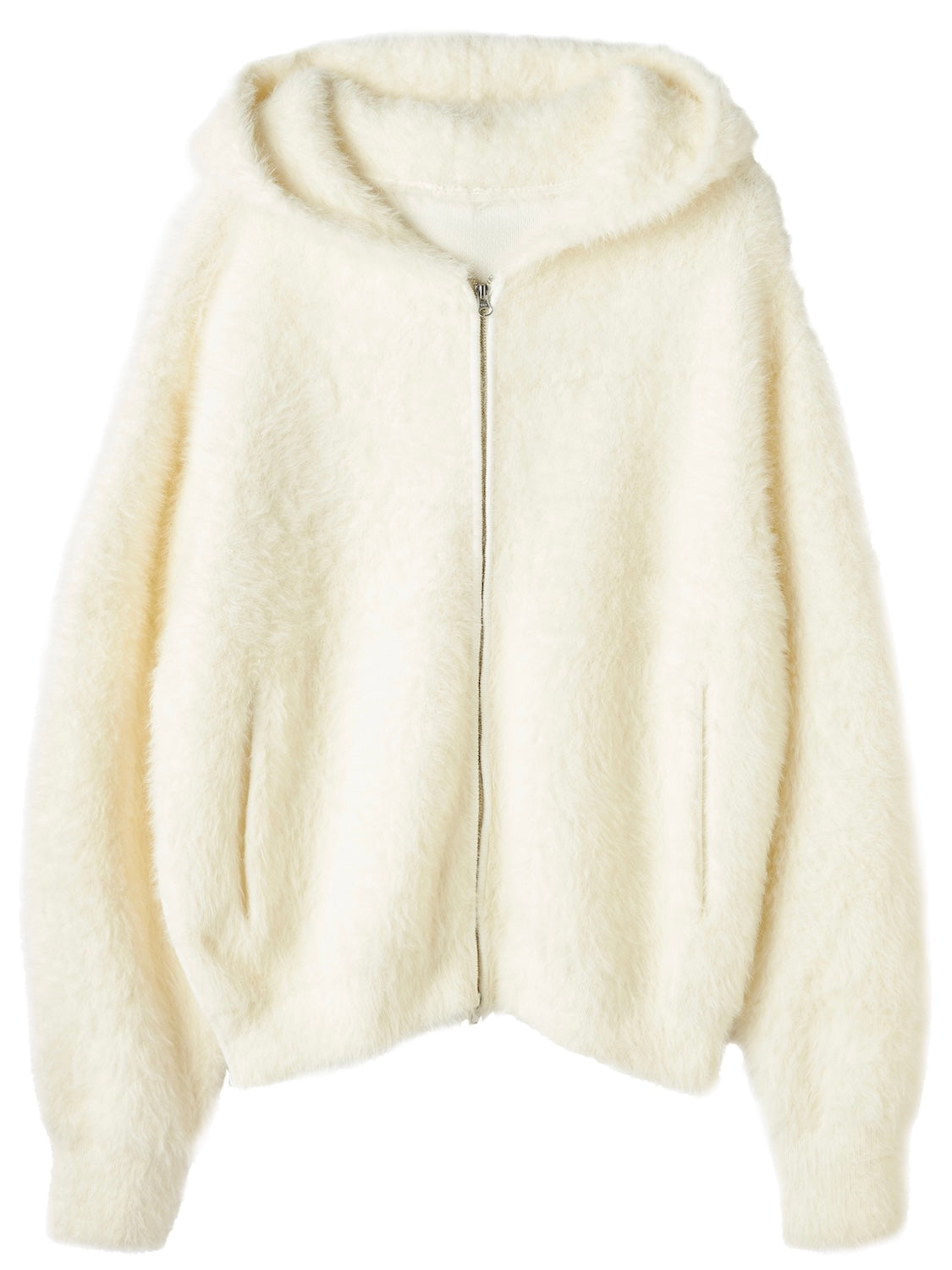 [UNISEX] Shaggy ボンディング KNIT Zip フーディー