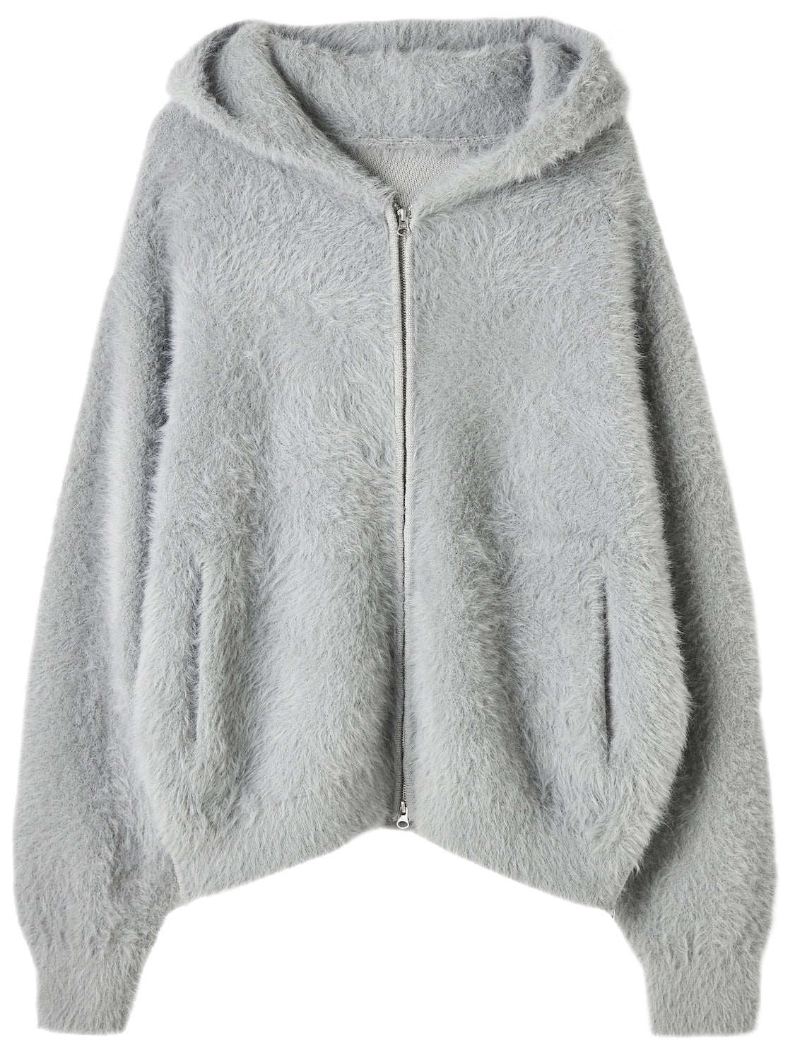 UNISEX] Shaggy ボンディング KNIT Zip フーディー