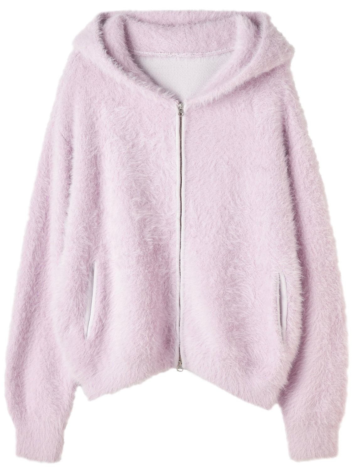 [UNISEX] Shaggy ボンディング KNIT Zip フーディー