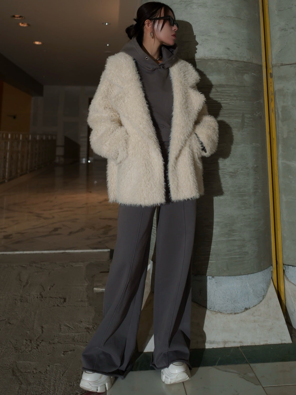 Suede ボンディング Fur コート