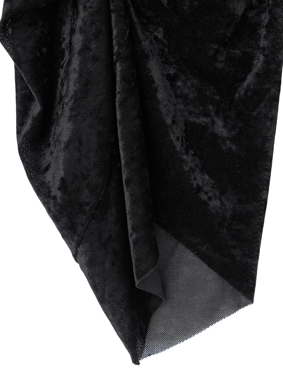 アシンメトリー Sheer ベロアトップス