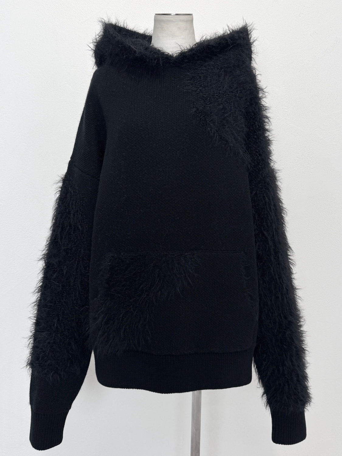 [UNISEX] Shaggy ドッキング KNIT フーディー