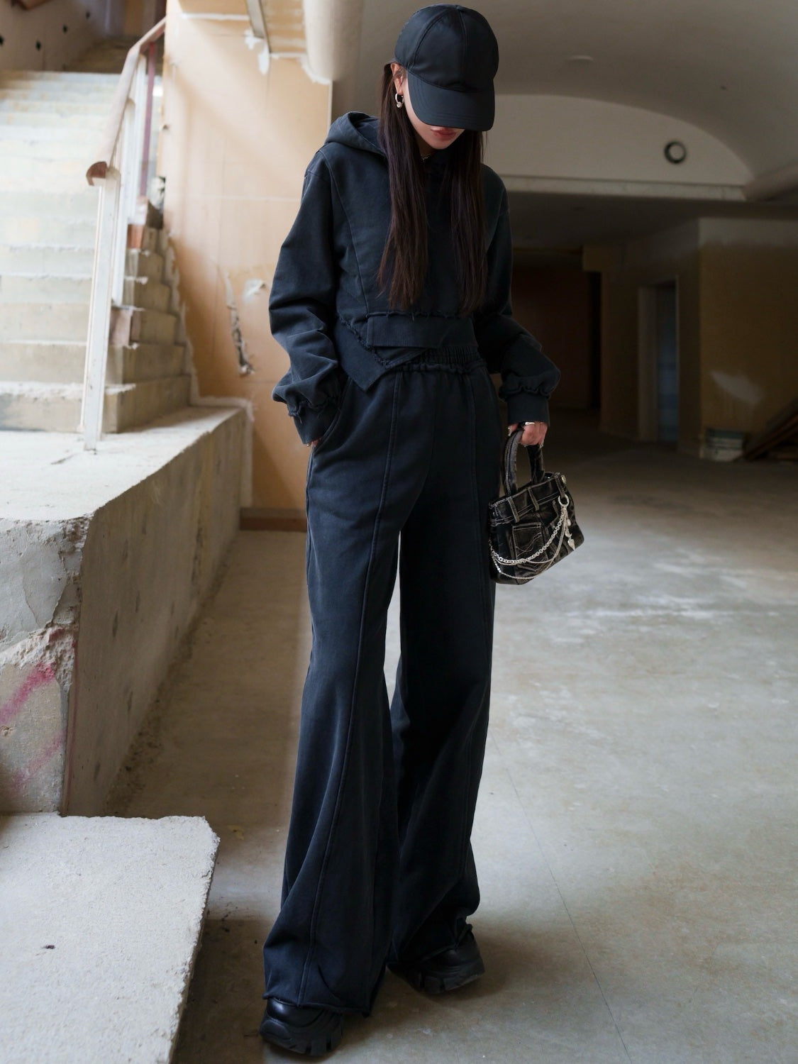 Washed カットオフ フーディー  Set-up