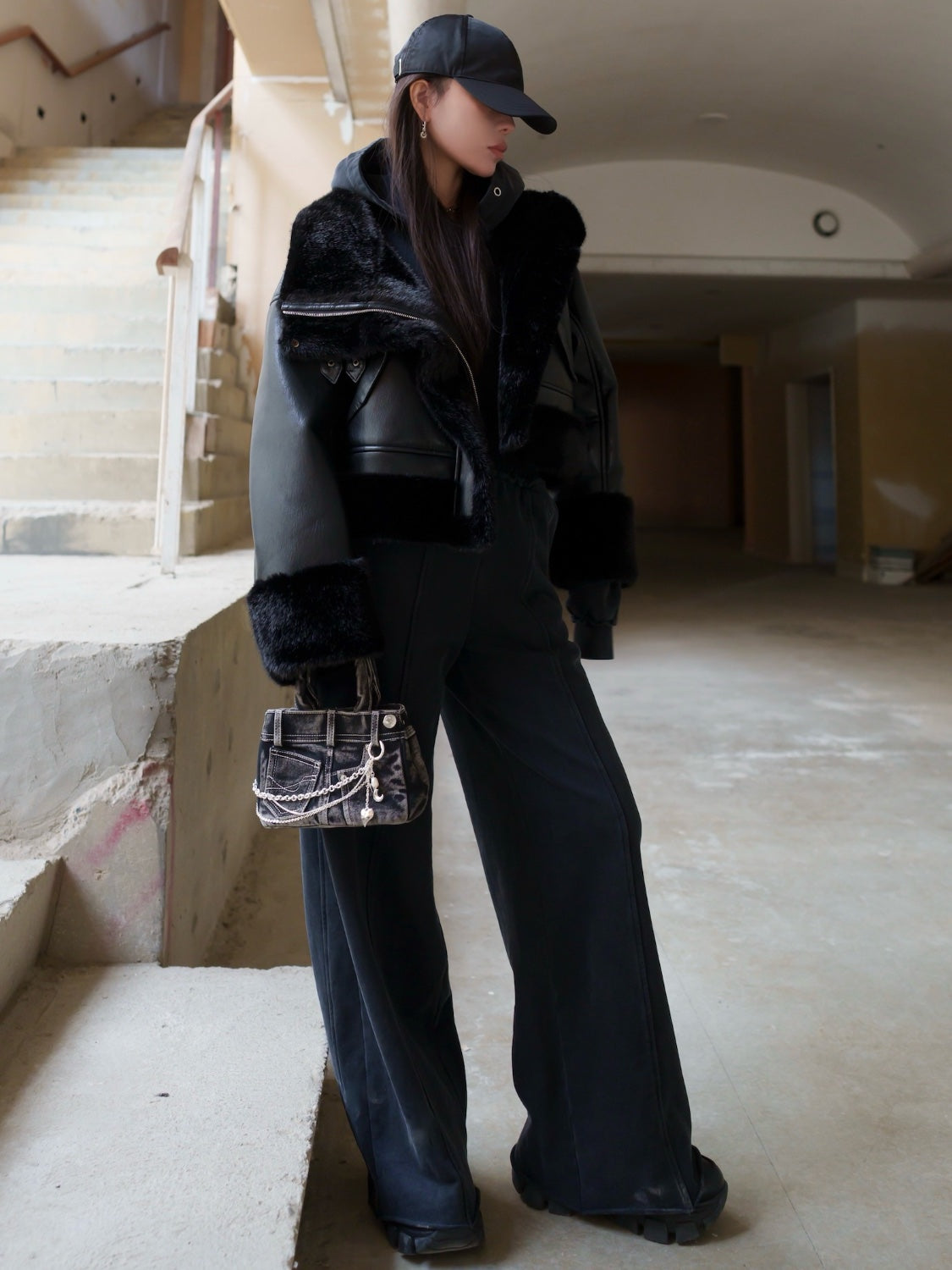 Washed カットオフ フーディー  Set-up