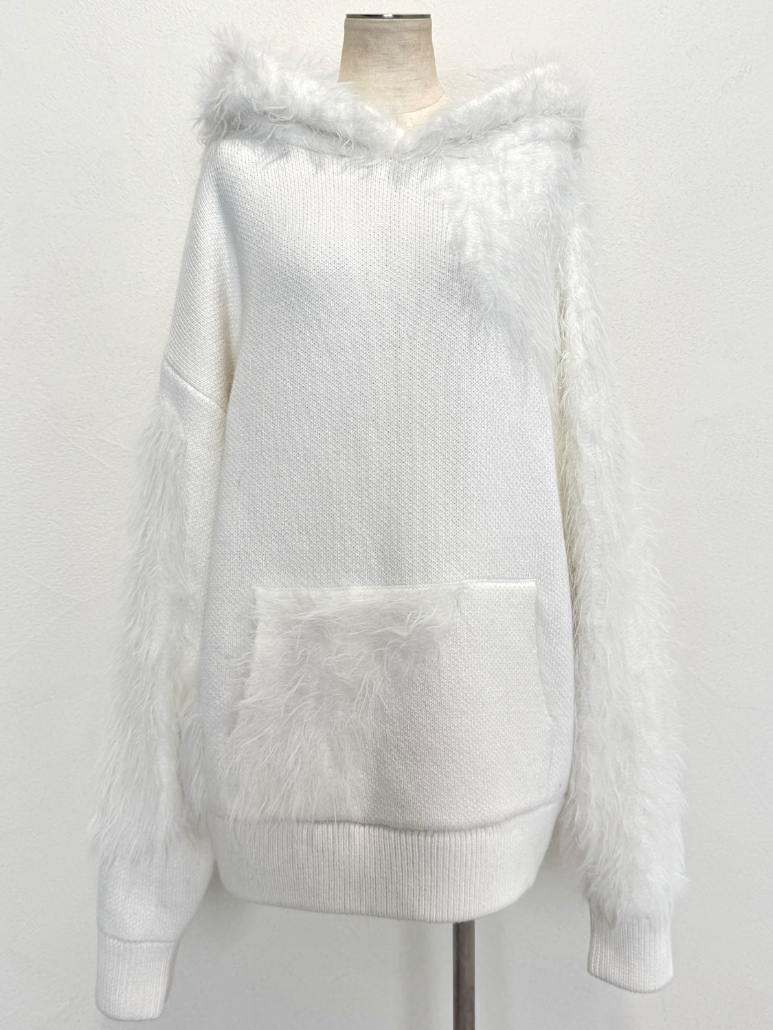 [UNISEX] Shaggy ドッキング KNIT フーディー