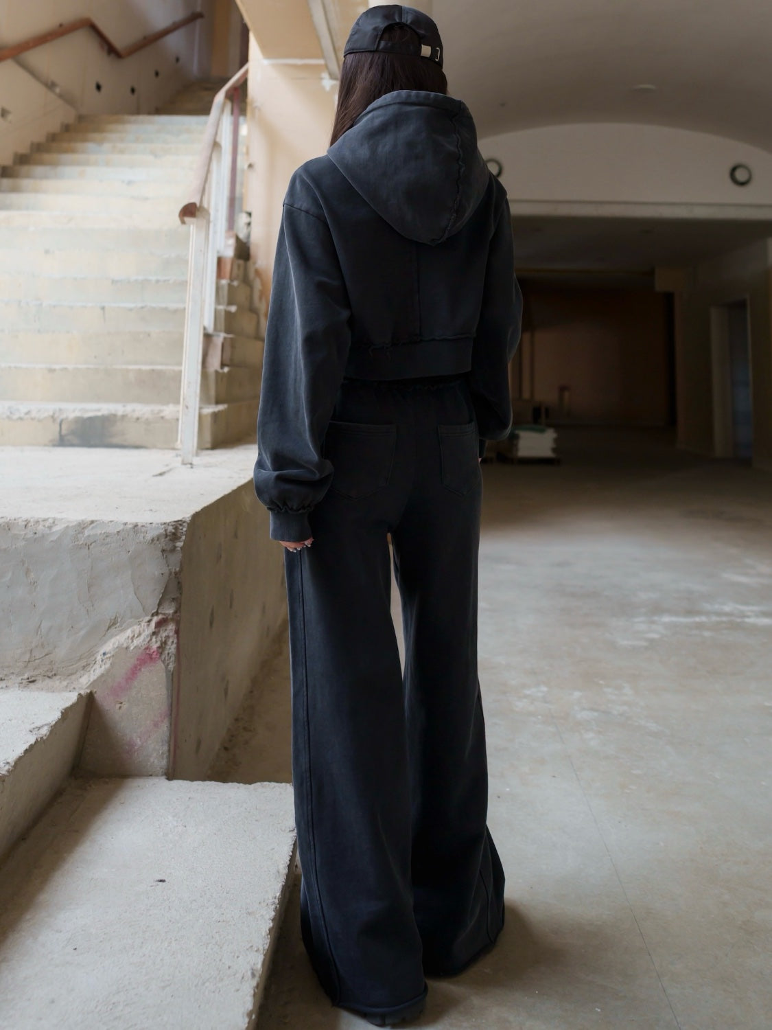 Washed カットオフ フーディー  Set-up