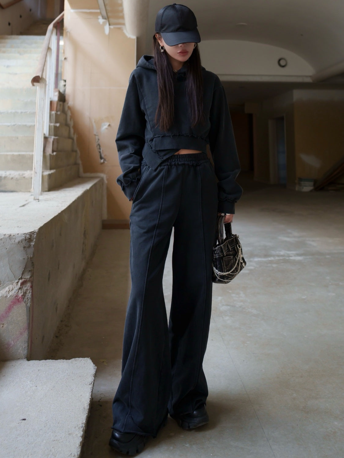 Washed カットオフ フーディー  Set-up