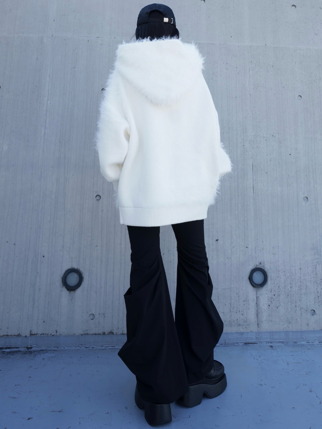 UNISEX] Shaggy ドッキング KNIT フーディー