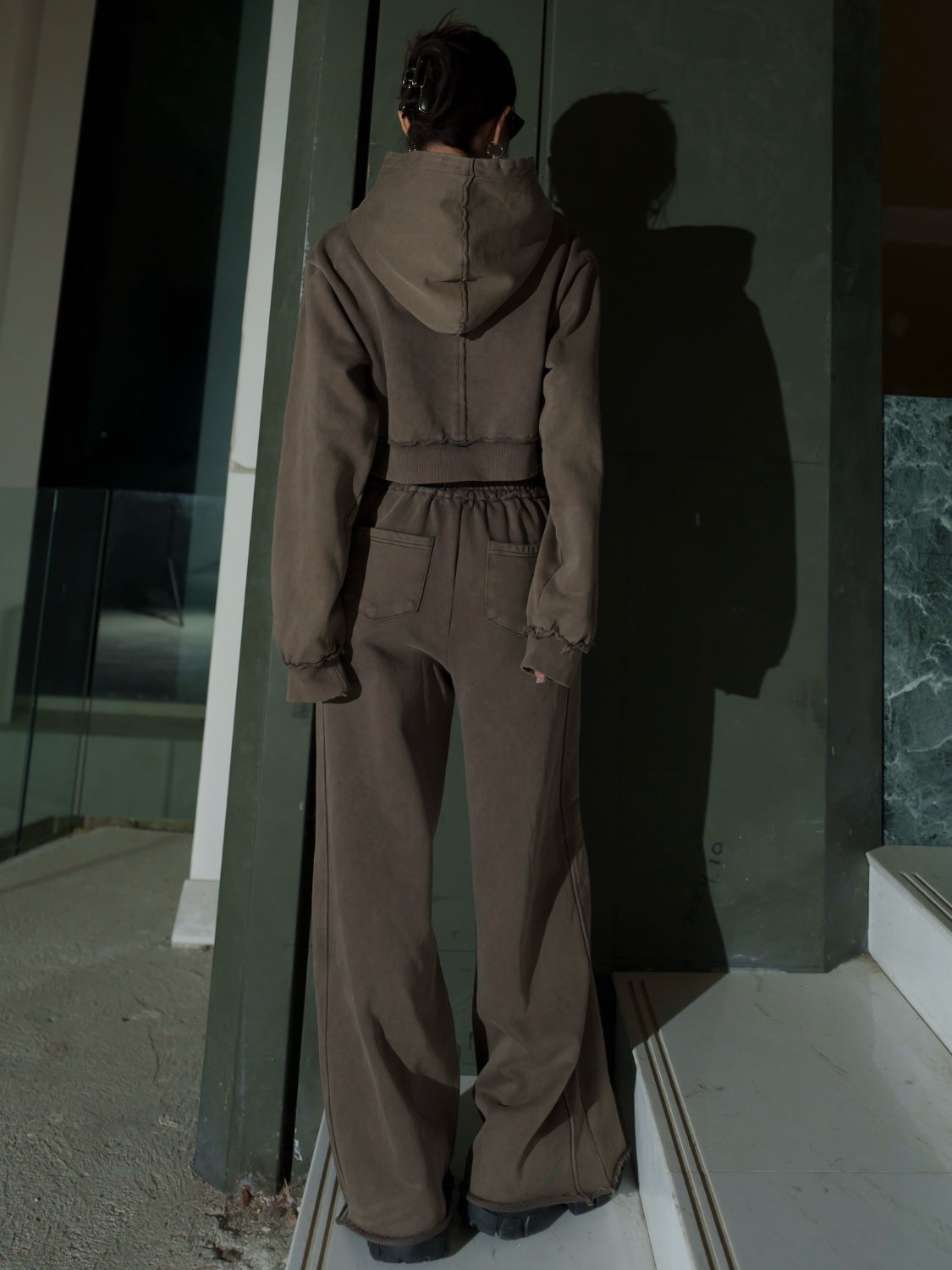 Washed カットオフ フーディー  Set-up