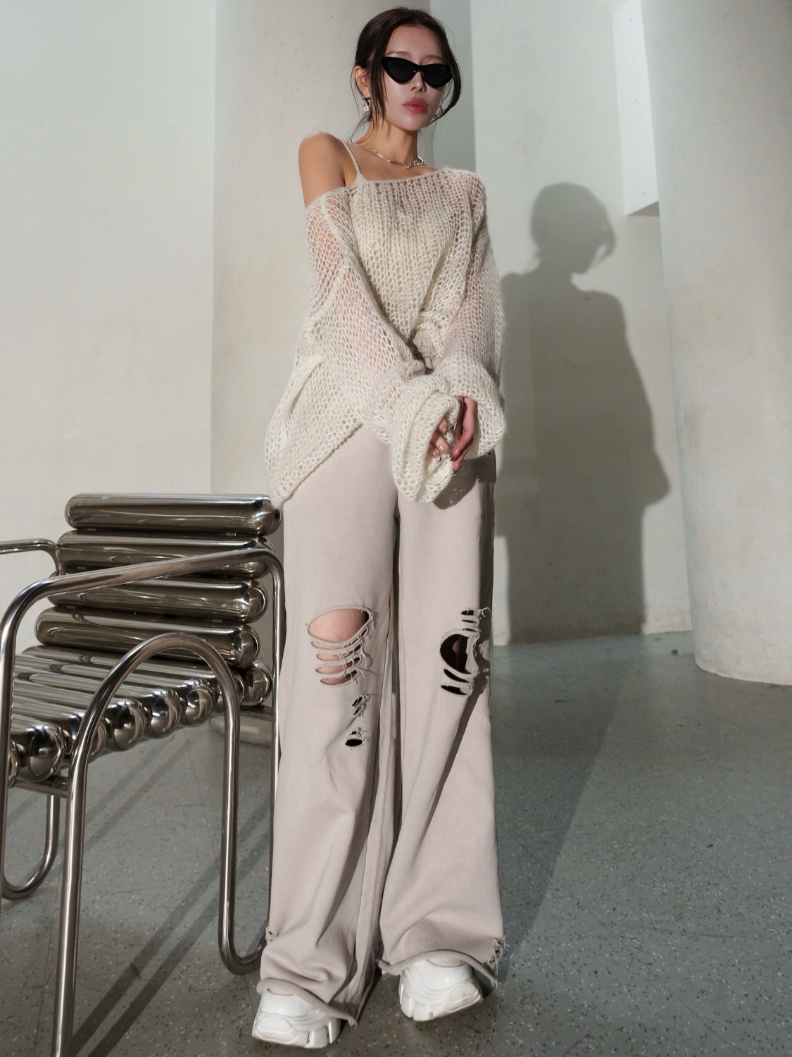 ラメ＆モヘア Hand Made KNIT