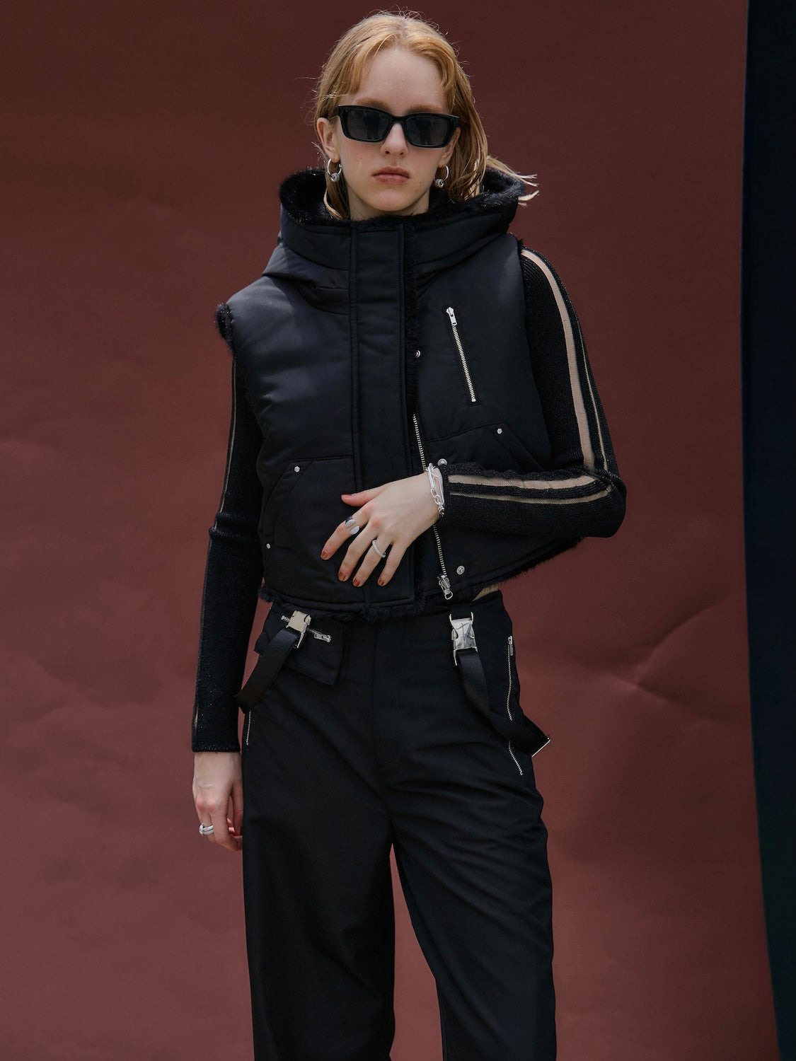 2Way リバーシブル ショート Fur ベスト