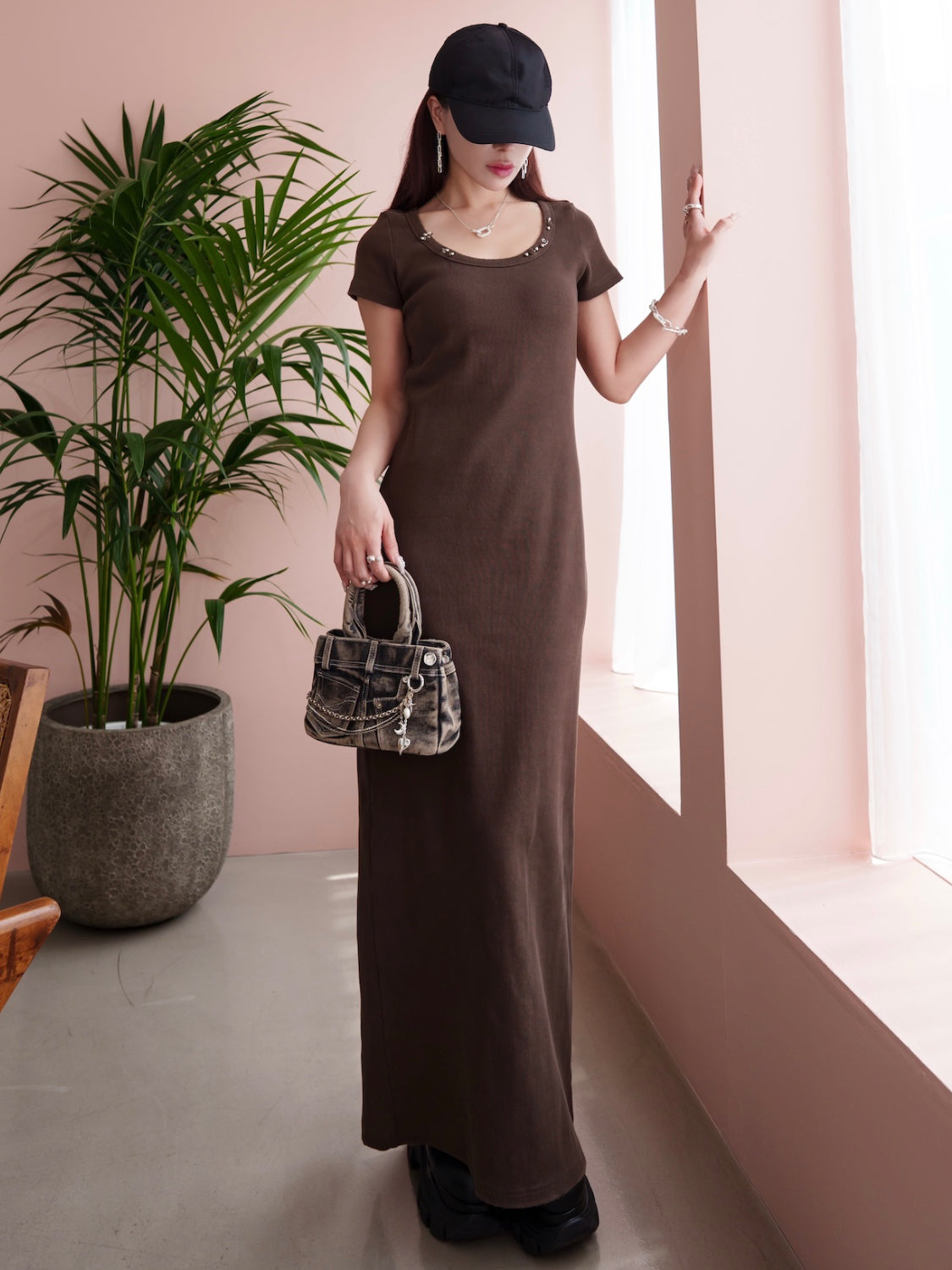 Multi ピアス ピグメント Rib ワンピース