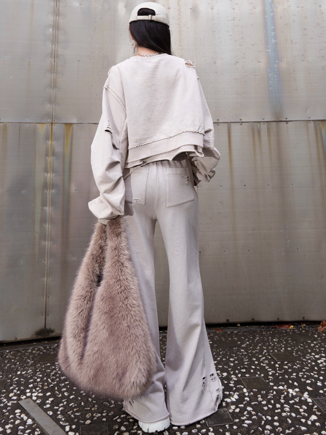 グラデーション Fur トートバッグ