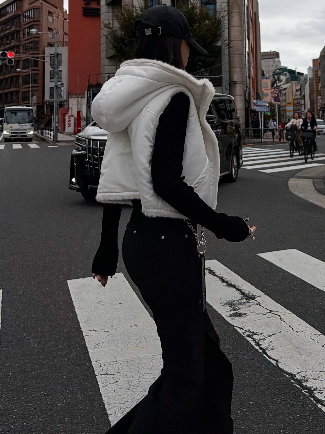 2Way リバーシブル ショート Fur ベスト