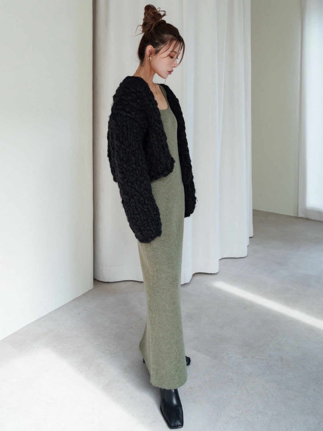 ビッグスラブ クロップド Cardigan