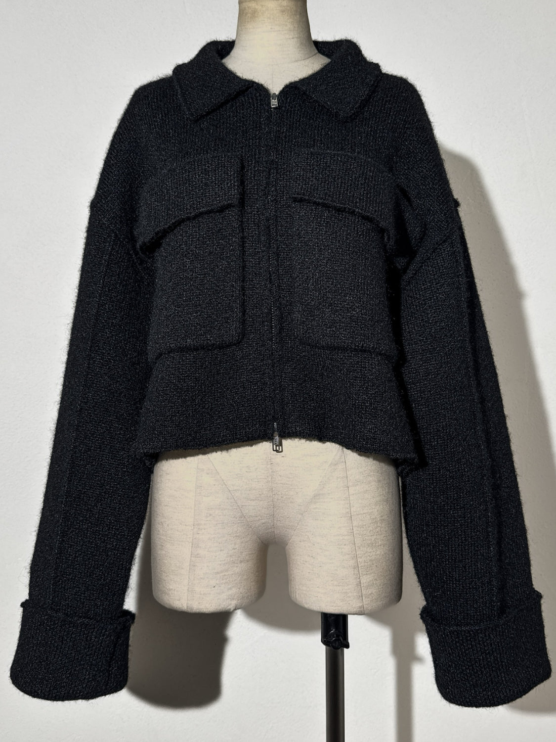 メルトンライク KNIT Zip コート