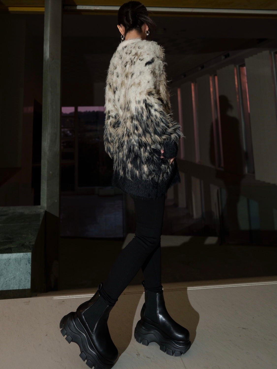 グラデーション Hairy KNIT プルオーバー