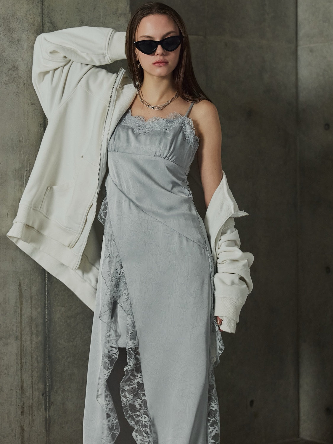 レースラッフル キャミ ワンピース