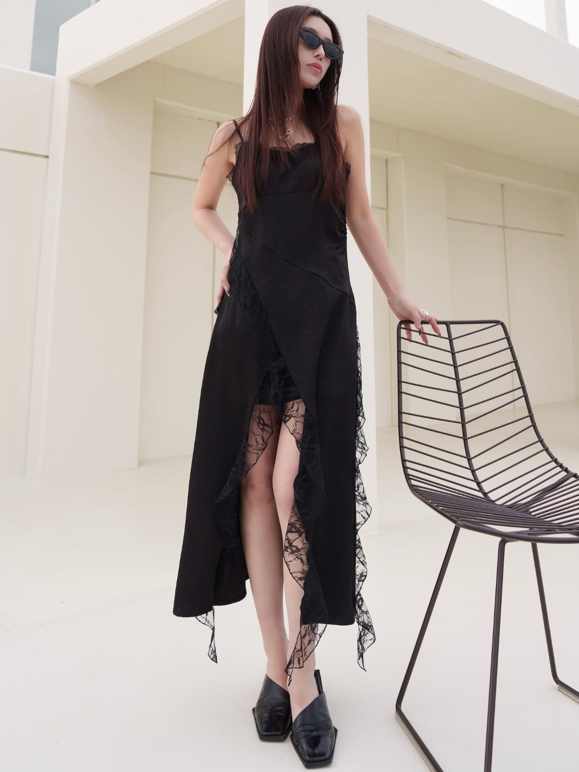 レースラッフル キャミ ワンピース