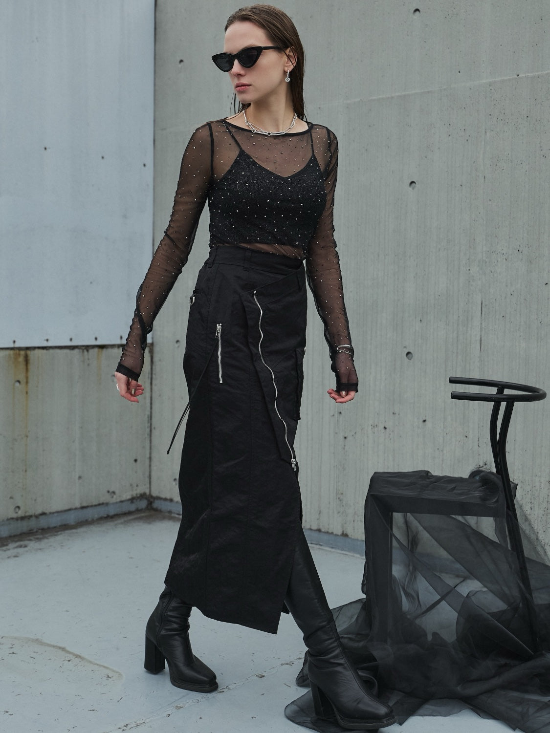 ストーン Sheer ロングスリーブ