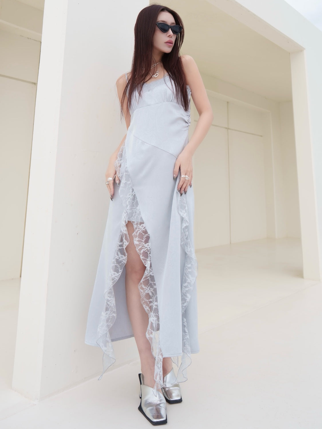 レースラッフル キャミ ワンピース