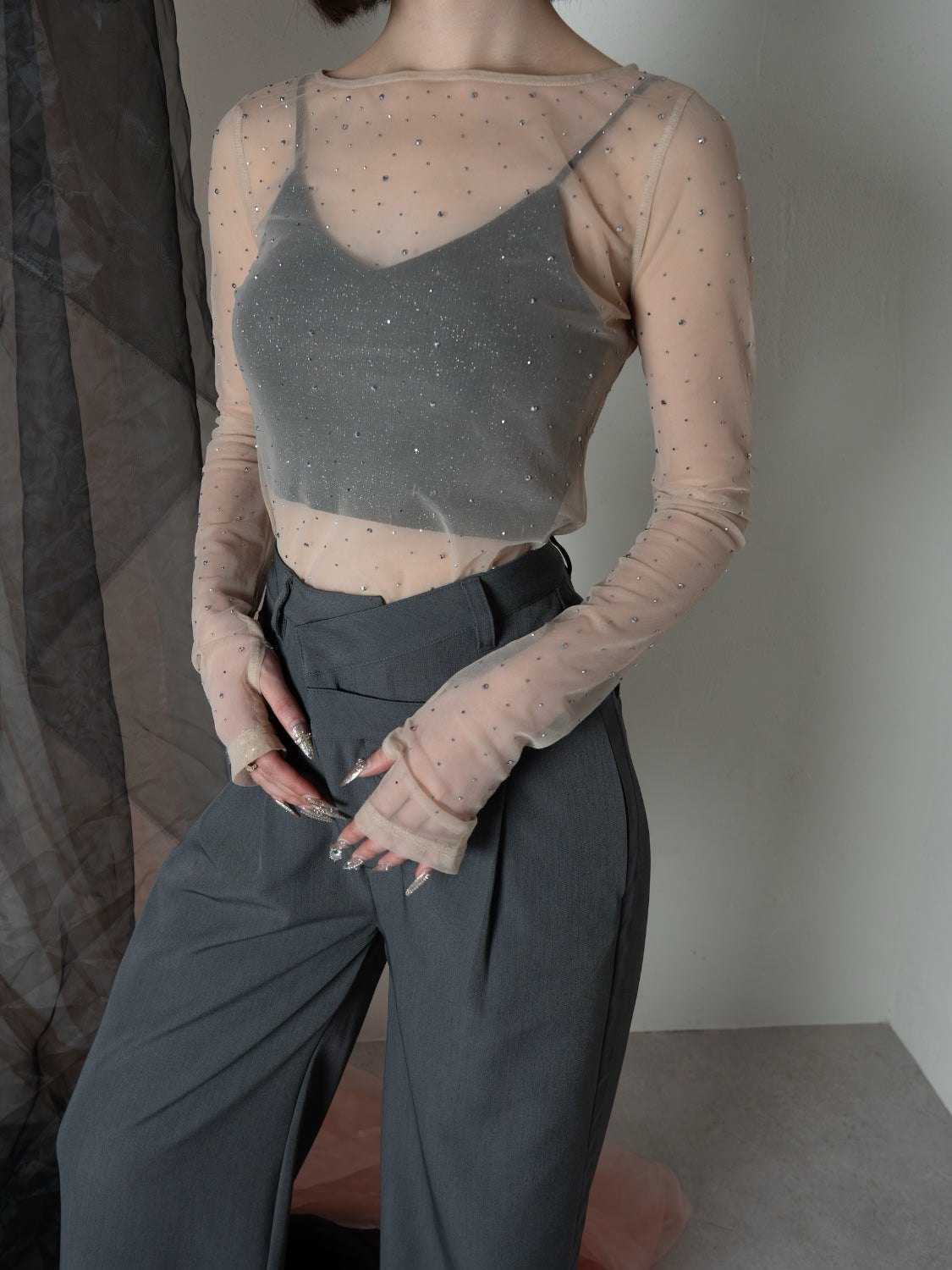 ストーン Sheer ロングスリーブ