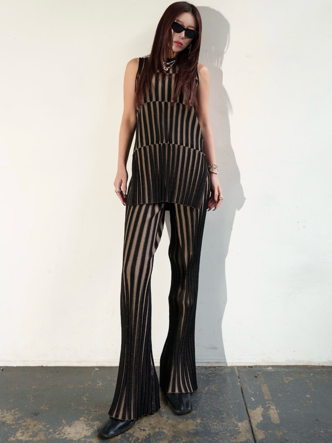 Multi ボーダー KNIT Set-up