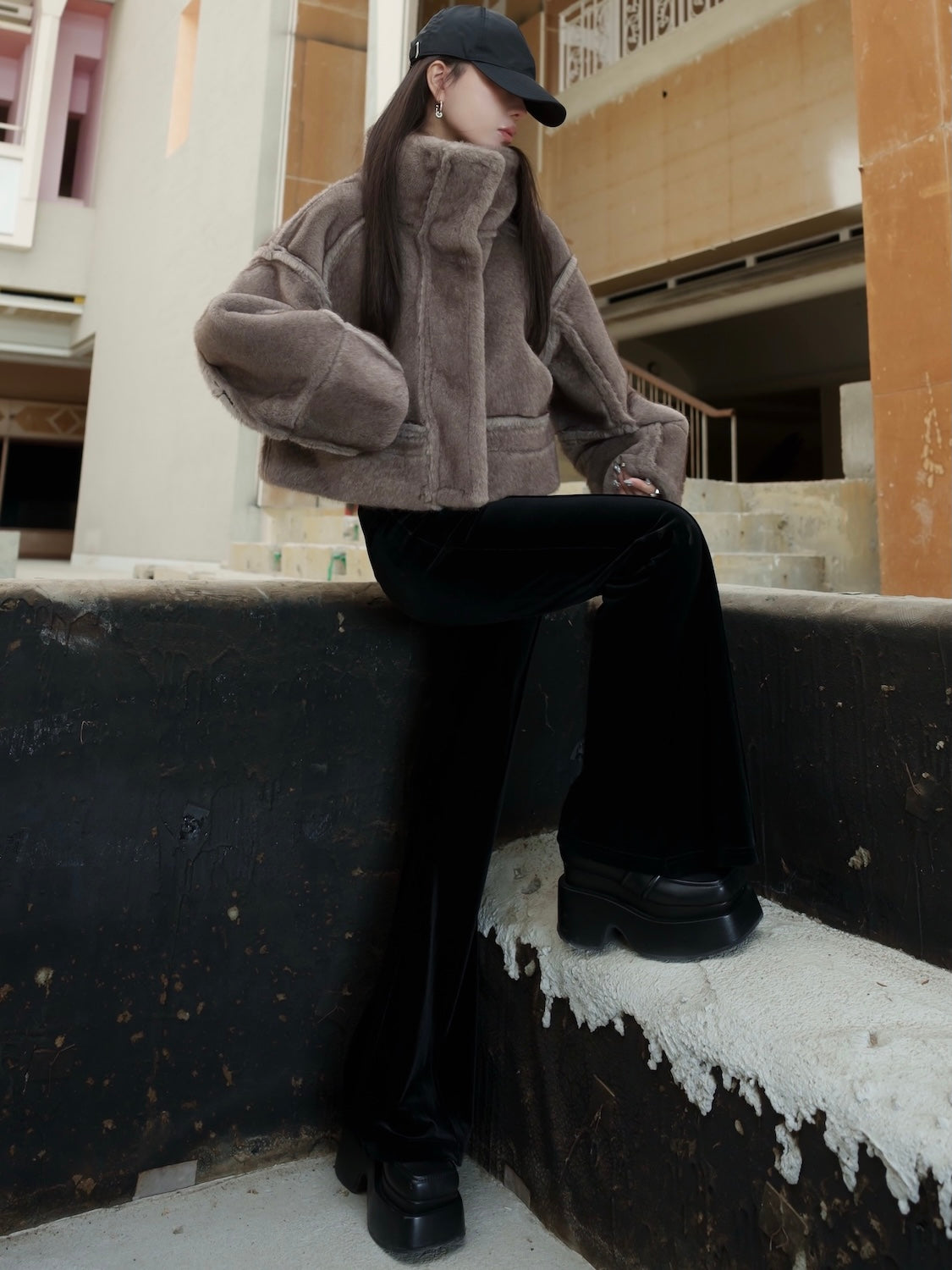 リバーシブル ボンディング Furジャケット