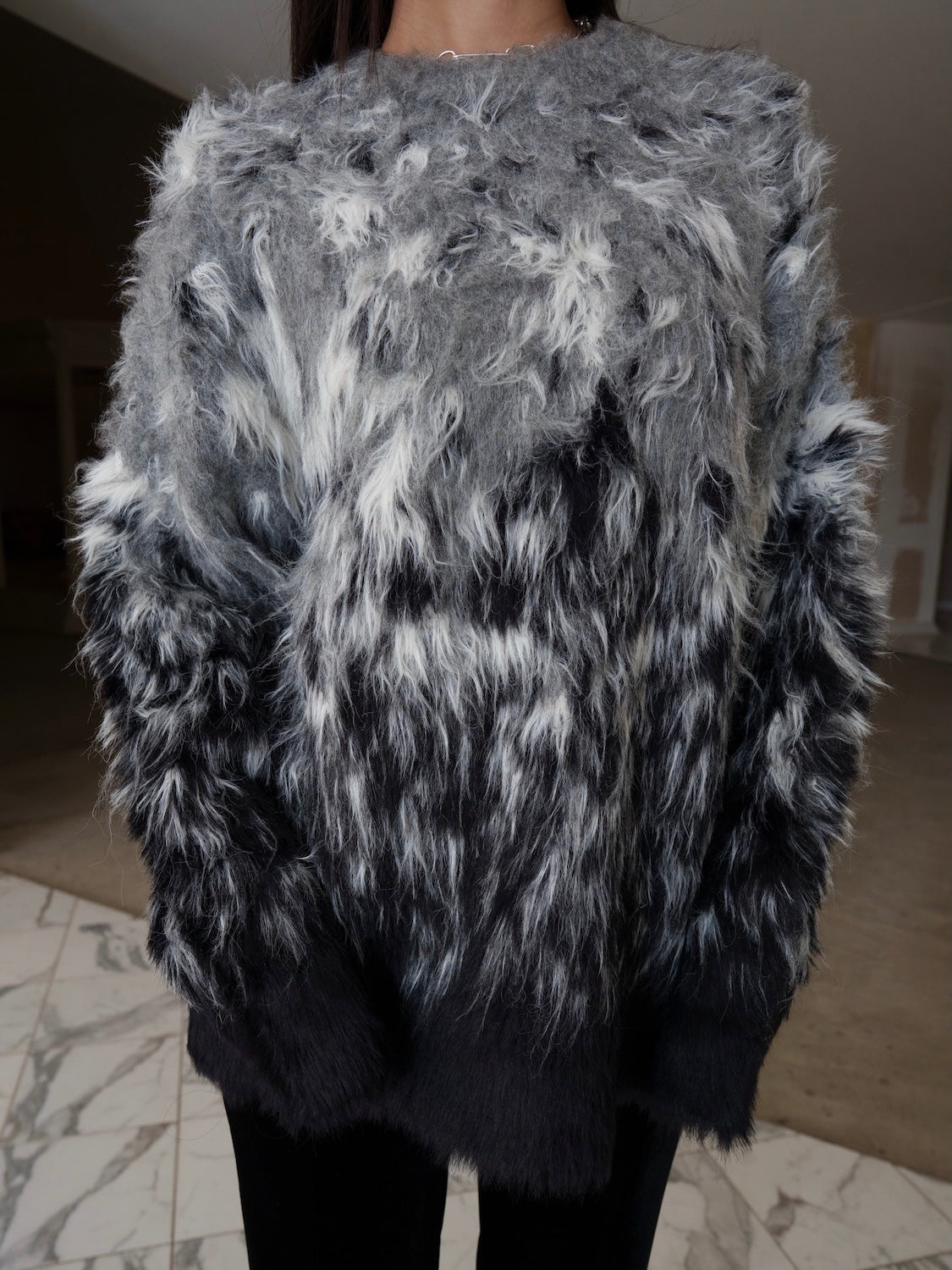 グラデーション Hairy KNIT プルオーバー