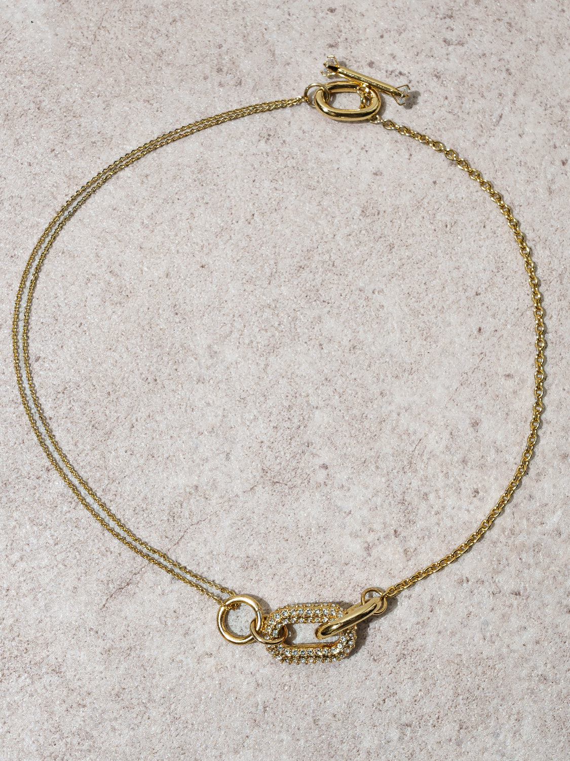 Oval Link レイヤード チェーンネックレス