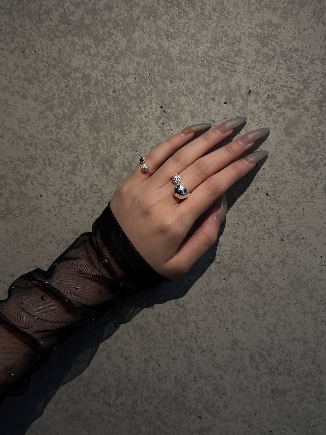 Twin ボール パヴェストーン Ring