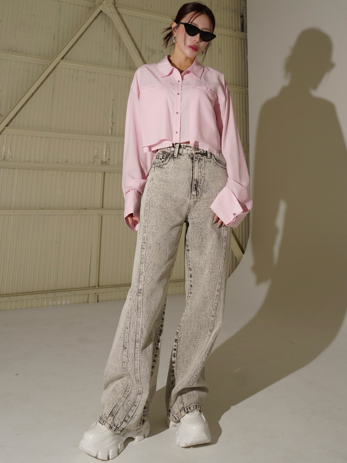 カットオフ Cropped ブラウス