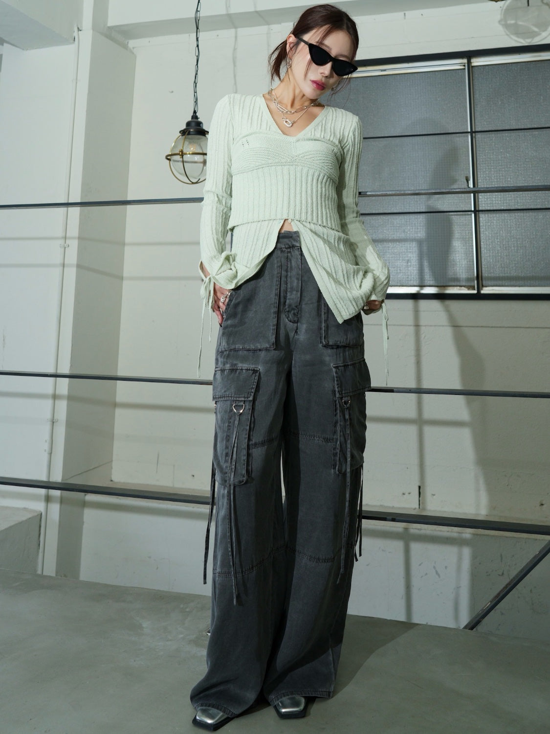 KNIT ビスチェ&カーデ Set Tops