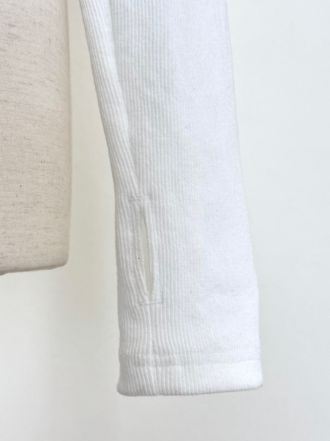 Washed リブ フロントZip フーディー