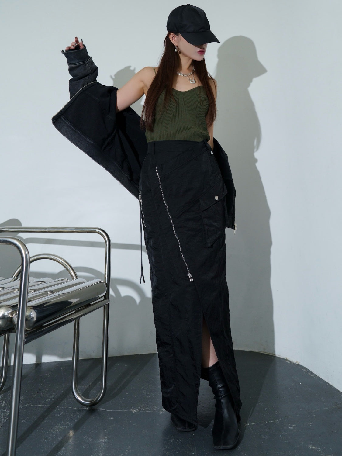 デザインリブ KNIT キャミソール