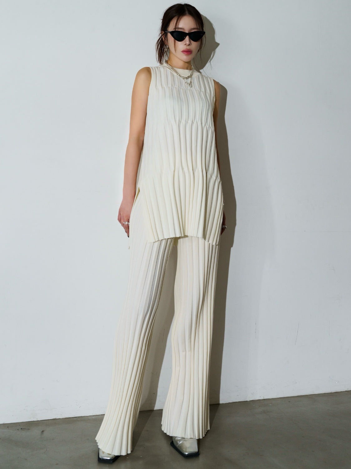 Multi ボーダー KNIT Set-up