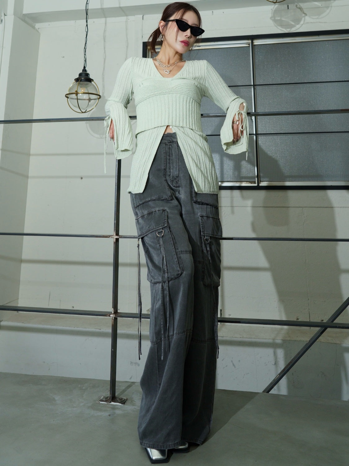 KNIT ビスチェ&カーデ Set Tops