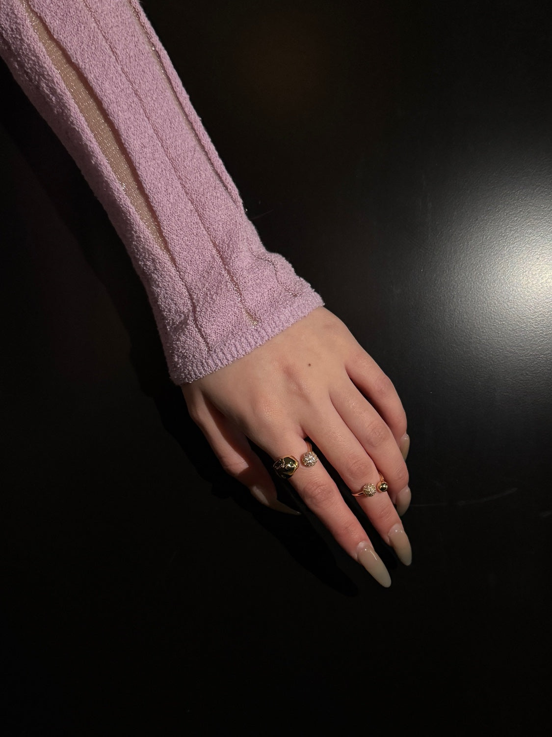 Twin ボール パヴェストーン Ring