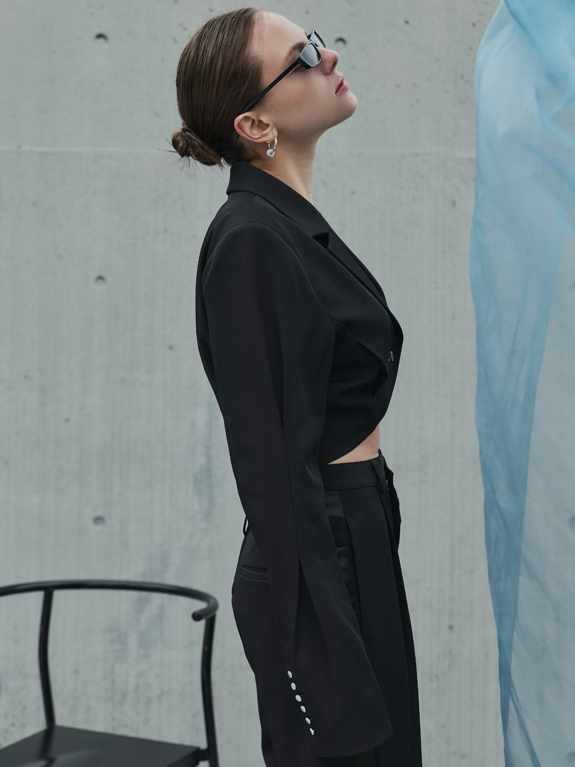 インタック Cropped テーラードジャケット