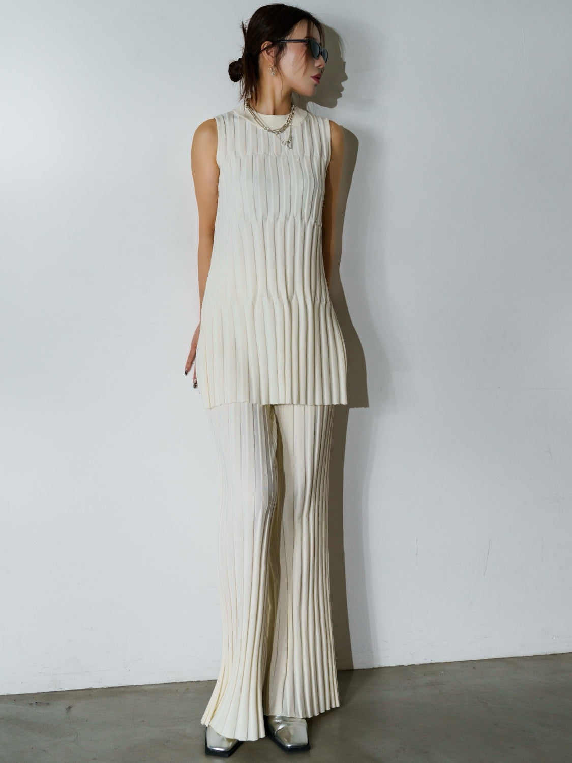 Multi ボーダー KNIT Set-up